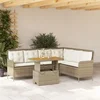 2-dijelni set vrtnih sofa od poliratana s jastucima bež