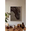 WallXpert uramljena slika 115257, zebra sa zlatnim prugama na braon pozadini, 50 x 70 cm, beli ram