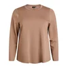Zizzi Bluza MONA svetlo rjava
