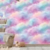 Tapeta pastelni mavrični oblaki - 147x99