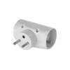 Emos Podaljšek P0023N Splitter socket 2x round + 1x flat, white