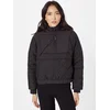 Womens Oversized Diamond Quilted Tug Jacket Black