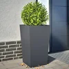 Vrtne sadilice 2 kom antracit 45x45x75 cm čelične