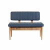 HANAH HOME Trpezarijska klupa Vina Bank Dark Blue Atlantic
