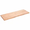 Vidaxl Mizna plošča sv. rjava 140x50x(2-4)cm obdelana trdna hrastovina