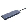 IAD-1036 13-v-1 USB-C večportni adapter - 4x USB-A/3x USB-C/HDMI/Displayport/RJ45/bralnik SD kartic, MicroSD