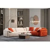 Atelier del Sofa Ugaona garnitura Flamingo, 335x250x105 cm, Krem-narandžasta