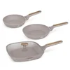 Berlinger Haus Set od 3 tiganja Taupe Nordic Collection BH-8342, Smeđi