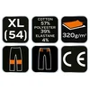 Muška trenerka donji dio Comfort vel. XL/54 320g/m2 crna/siva Neo
