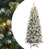 Umjetno božićno drvce Bijela 210 cm PVC, plastika, čelik i PE