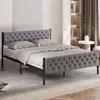 Hanah Home Francuski ležaj Stil, 120x88x200 cm, Sivi