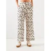 Bianco Lucci Womens Leopard Print Satin Trousers MBMS006