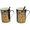 ELEGANTEN KOMPLET PORCELANSKIH SKODELIC ZA KAVO IN ČAJ 2 X 300 ML