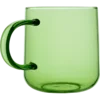shumee STEKLENA SKODELICA ZA KAVO IN ČAJ 310 ml. 8,7 cm ZELENA