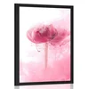 Plakat rožnati cvet vrtnice v zanimivem dizajnu - 60x90 no frame