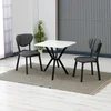 HANAH HOME Set Trpezarijski sto i 2 stolice Elma Anthracite White