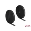 Delock Zelo zanesljiv trak Velcro L 25 m x Š 25 mm, črn