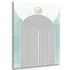 Slika sodobna modra mavrica Mid-Century - 60x90