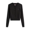 Tommy Jeans Pletena jopa ESSENTIAL črna