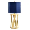 Elstead APOLLO-TL - Stona lampa APOLLO 1xE27/60W/230V zlatna/plava
