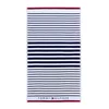 PEŠKIR ZA PLAŽU VELVET STRIPES 100/180 cm , crvena, bela, tamnoplava