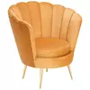FOTELJA 83/87/76 cm , zlatna, kari žuta