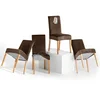 Restilo Napínací potah na židli Sento tmavě hnědá,48 x 48 x 58 + 10 cm, set 4 ks