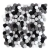 Akrilni Pom Poms, 1 cm - 120 kosov | Različne barve | Black and White