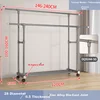 Baoyouni Stalak za odeću, 240cm, Sivi