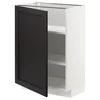 METOD Podni element s policama, bela/Lerhyttan crno bajcovano, 60x37 cm