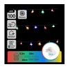 Aigostar - LED RGBY Spoljašnja božićna girlanda 100xLED/8 funkcija 3xAA 10m IP44 zvezde