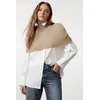 Trendyol Mink Crop Turtleneck Knit Sweater