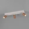 Trio Lighting Stropni žaromet Soka, rjava/siva, dolžina 50 cm, kovina, 3-krilni. - Dnevna soba/jedilnica - Sodobni - rjava, siva