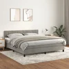 shumee Box spring postelja z vzmetnico svetlo siva 160x200 cm žamet