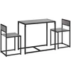 Homestar Komplet barskih miz 3-delni 90x47x76 cm siva