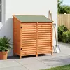 vidaXL Vrtno skladišče Rjava 106 x 56 x 113,5 cm Trdna smreka
