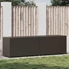 vidaXL Vrtna škatla za shranjevanje poli ratan 200x50x60 cm rjava