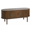 TV bench LYNGVIG tambour doors dark oak