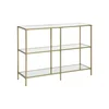 Songmics Konsolna miza 100x30x73 cm zlata