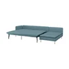 SÖDERHAMN Sofa ležaj 4-sed, s lenjivcem bez stranice/Fridtuna tamnosiva-plava