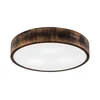 Stropna svetiljka OAK SMOKY 3xE27/15W/230V, prečnik 47,5 cm, hrast/tamno braon