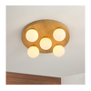 Brilagi - Stropna svetiljka LUND WOOD 5xG9/9W/230V, prečnik 40 cm, drvo