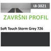 Profil Zidni MDF Završni LB-2050-B Soft Touch Storm Grey (726) 2800x133x18mm ( 026-112 )