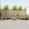 Set vanjskih sofa s jastukom 7 pcs Bijela i svjetlosiva
