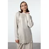 Trendyol Silver Foil Printed Knitwear Sweater