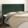shumee vidaXL Vzglavje z ušesi temno zeleno 163x16x118/128 cm žamet