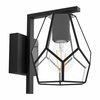 EGLO Zidna lampa MARDYKE E27 21 cm crna/prozirna 43645