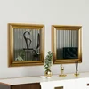 Hanah Home Set 2 ogledala Bale, Zlatno