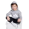 ADIDAS SPORTSWEAR Športna trenirka Essentials siva/črna/bela