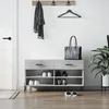 Vidaxl vidaXL Klop s prostorom za čevlje betonsko siva 102x35x55 cm